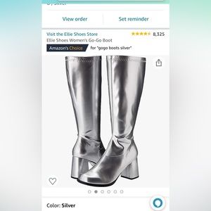 Silver gogo boots